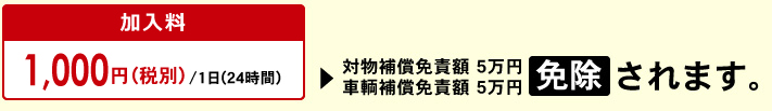 免責補償制度加入料